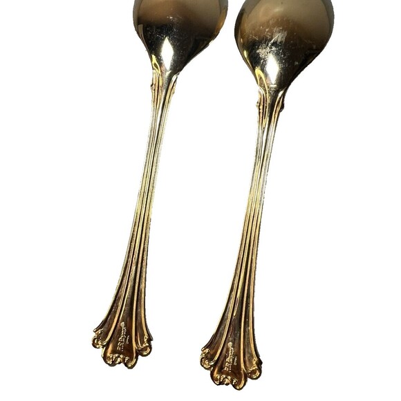FB Rogers Golden Plated Electroplate American Chipendale 4 Spoons Tbsp - Picture 12 of 16